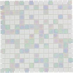 Skleněná mozaika Mozaika Rainbox White Pearl mix 