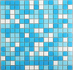 Skleněná mozaika Mozaika MIX White Blue