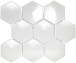 Keramická mozaika Mozaika HEX10 White Glossy