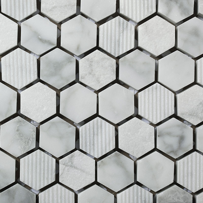 Mozaika Hexagonal Bianco Carrara