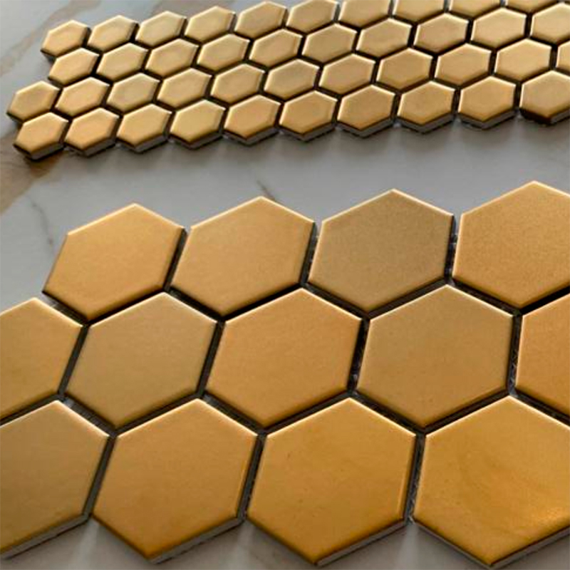 The Mosaic Factory Mozaika HEXAGON 5 Gold Matt