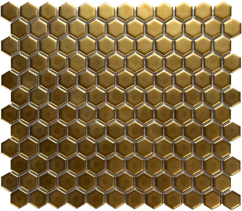 Mozaika HEXAGON 2 Gold Matt
