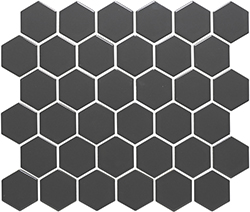 Obklad keramická Mozaika HEX5 Grey Glossy