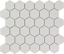 Keramická mozaika Mozaika HEXAGON 5 Bílá Mat