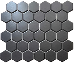 Keramická mozaika Mozaika HEX5 Black Mat