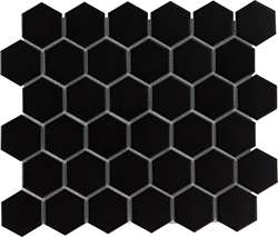 Obklad keramická Mozaika HEX5 Black Mat