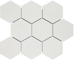 Obklad keramická Mozaika HEX10 White Mat