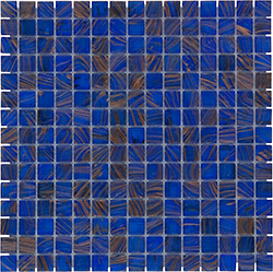 Skleněná mozaika Mozaika Medium Blue Gold