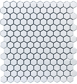 Keramická mozaika Mozaika HEX 2 Bílá Mat