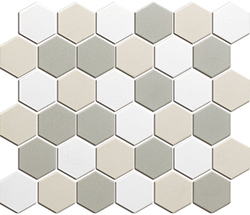 Obklad keramická Mozaika HEX 5 White Mix