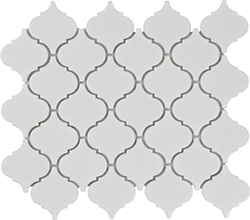 Obklad keramická Mozaika Arabeska S Bílá Lesk