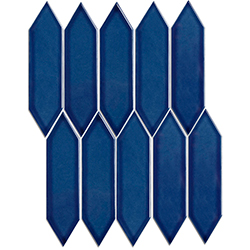 Obklad keramická Mozaika Picket Blue Glossy