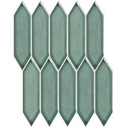 Keramická mozaika Mozaika Picket Green Grey Glossy