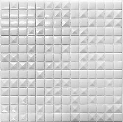 Obklad skleněná Mozaika 103A PYRAMIDAL WHITE MIX