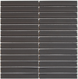 Keramická mozaika Mozaika Kit Kat Shades of Grey Black glossy