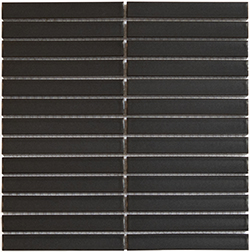 Keramická mozaika Mozaika Kit Kat Shades of Grey Black Mat