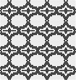 Skleněná mozaika Černobílá Mozaika ADAGIO