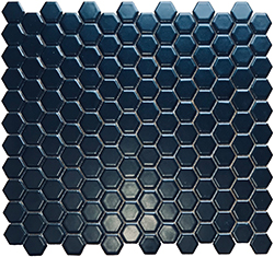 Obklad keramická Mozaika HEXAGON 2 Černá Mat