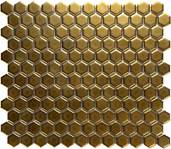 Keramická mozaika Mozaika HEXAGON 2 Gold Matt