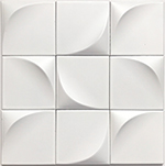 Obklad keramická Mozaika 3D White mat