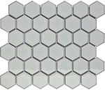 Keramická mozaika Mozaika HEX5 Soft Grey Edge Glossy