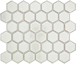 Keramická mozaika Mozaika HEX5 Soft White Edge Glossy
