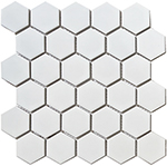 Keramická mozaika Mozaika HEXAGON 5 Bílá Lesk