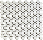 Obklad keramická Mozaika HEXAGON 2 Bílá Lesk