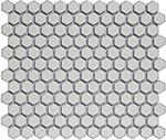 Obklad keramická Mozaika HEX Soft Grey Edge Glossy