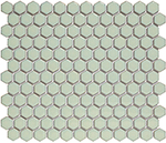 Obklad keramická Mozaika HEX Soft Green Edge Glossy