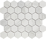 Keramická mozaika Mozaika HEX5 Carrara Bílá Mat
