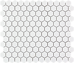 Keramická mozaika Mozaika HEX 2 Bílá Mat