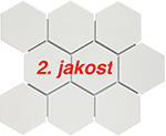 Obklad keramická Mozaika HEXAGON 10 Bílá Mat 2. jakost