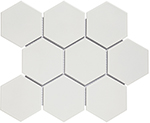 Keramická mozaika Mozaika HEX10 White Mat