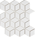 Keramická mozaika Mozaika RHOMBUS L White glossy