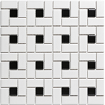 Keramická mozaika Mozaika PAPW White and Black
