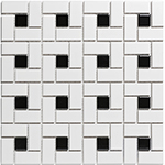 Keramická mozaika Mozaika PAPW White and Black