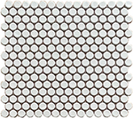 Obklad keramická Mozaika KOLEČKA Bílá Lesk