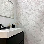 Mozaika HEX5 Carrara Bílá Mat