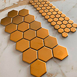 Mozaika HEXAGON 2 Gold Matt