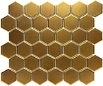 Keramická mozaika Mozaika HEXAGON 5 Gold Matt