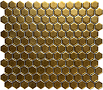 Obklad keramická Mozaika HEXAGON 2 Gold Matt