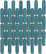 Obklad keramická Mozaika Azur Blue Speckle Oval